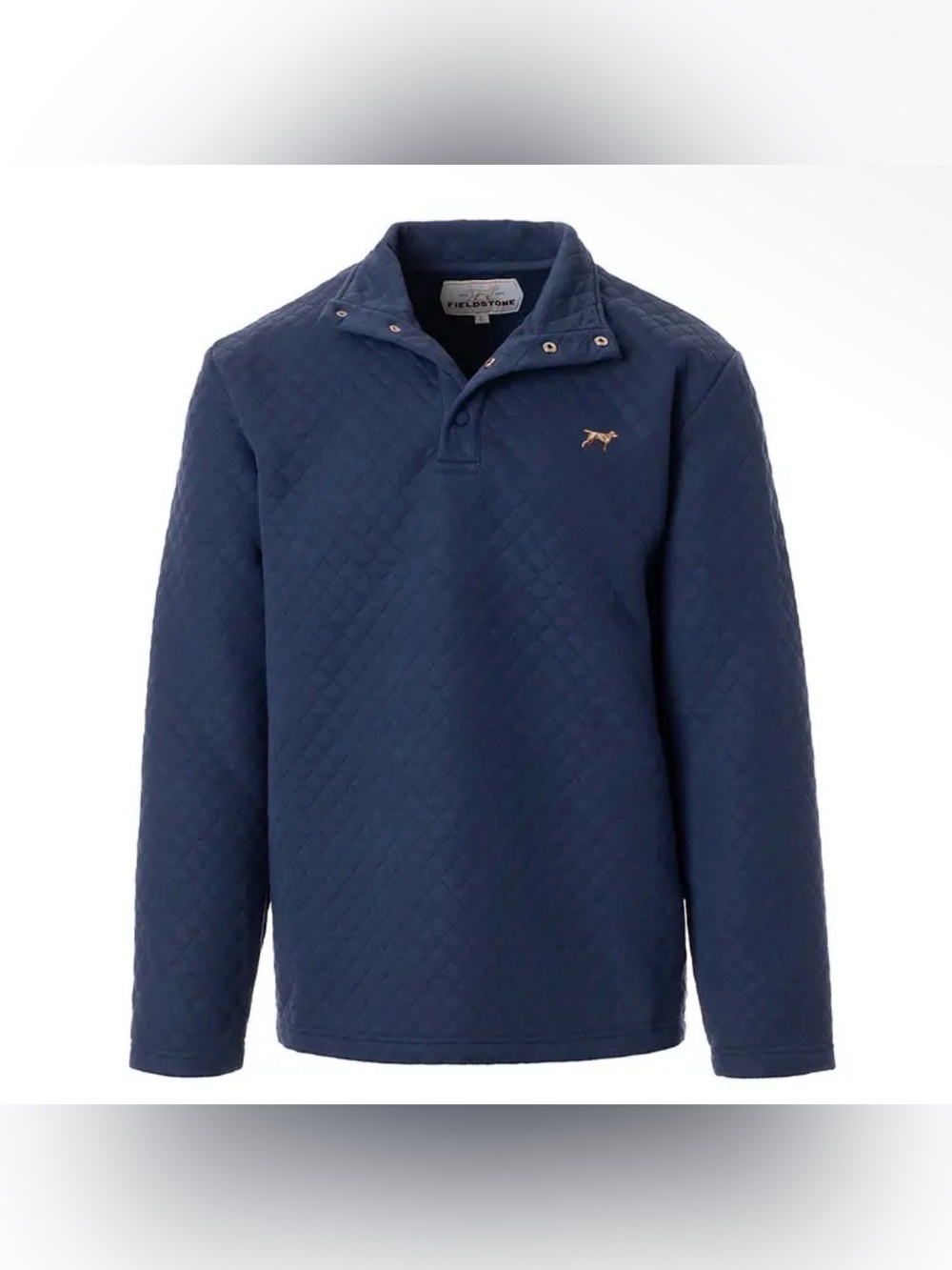 Fieldstone Navy Diamond Patterned Pullover Jacket